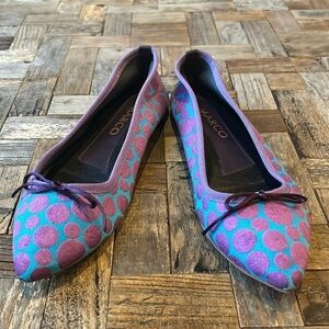 Marco Ballet Flats Pointy Toe Fabric Upper Size 37
